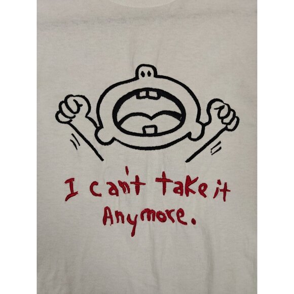 Vintage Graphic T-Shirt Funny I Cant Take It Anymore Delta 100% Cotton Large - Picture 2 of 8